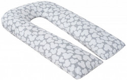 Наволочка к подушке для беременных AmaroBaby U-образная Мышонок серый 340х35 см