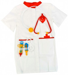 Набор ПК Лидер «Доктор» 6 предметов: халат, колпак, стетоскоп, очки, шприц и градусник