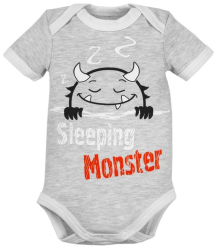 Боди с коротким рукавом Amarobaby Monsters серая коллекция 56