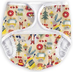 Multi-diapers подгузники-трусики с карманом для вкладыша размер В (4-9 кг) Лисы
