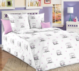 Комплект постельного белья Китти 1 Текс Дизайн 1,5 спальное, 2 наволочки, перакль