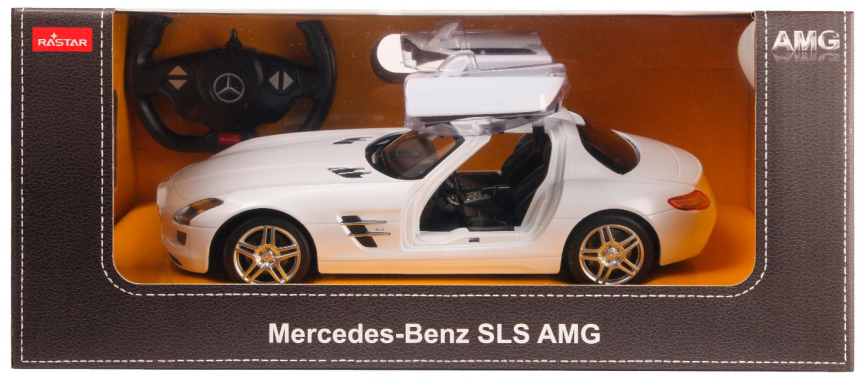 Радиоуправляемая машина Rastar Mercedes-Benz SLS AMG 1:14 белый 27MHZ