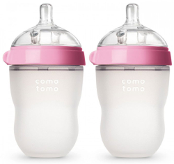 Набор бутылочек для кормления Comotomo, цвет розовый Natural Feel Baby Bottle 250 мл