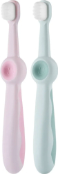 Зубная щётка для детей Смайлик Roxy-Kids, ультрамягкая, 10.000 щетинок, 2 шт, зелёная и розовая