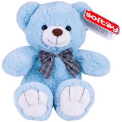 Мягкая игрушка Softoy Медведь голубой 30 см