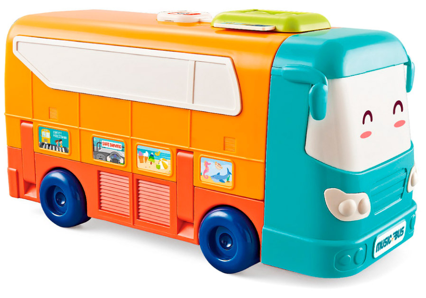 Игровой набор Pituso Автомобилист-Школьный музыкальный автобус оранжевый