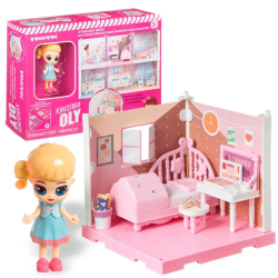 Игровой набор Мебель Bondibon, Спальня и куколка Oly