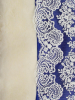 Зимний конверт-одеяло на выписку Luxury Baby Милан синий с белым кружевом
